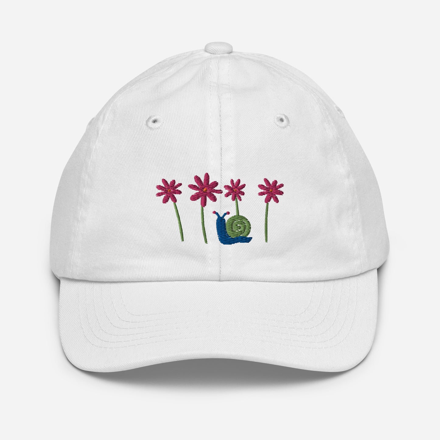 Flowers & Snail Youth baseball cap