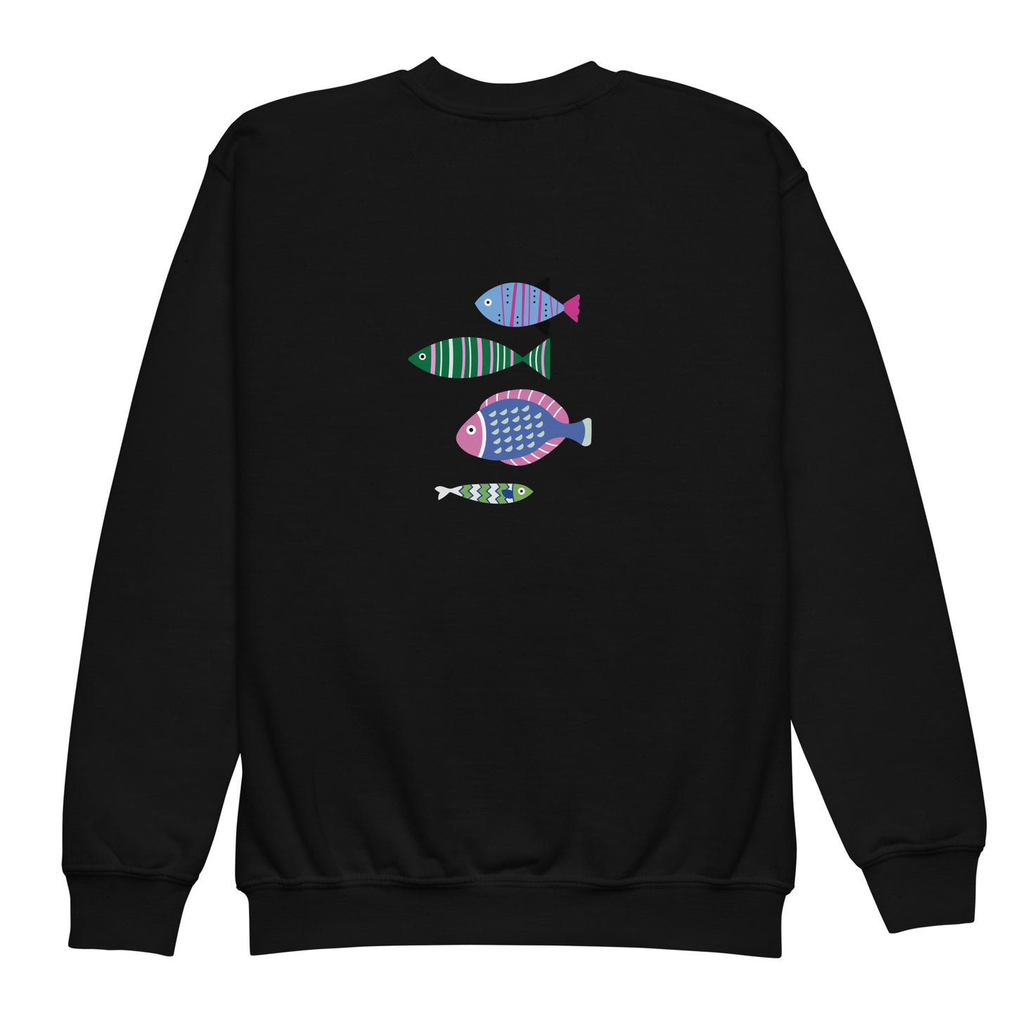“go fish.” PINK Embroidered Youth crewneck sweatshirt