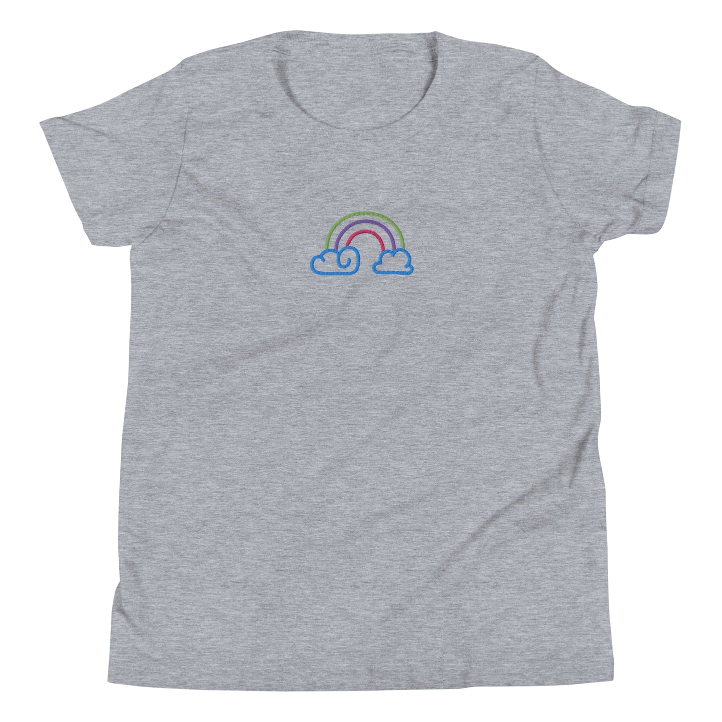 Rainbow Embroidered Youth Short Sleeve T-Shirt