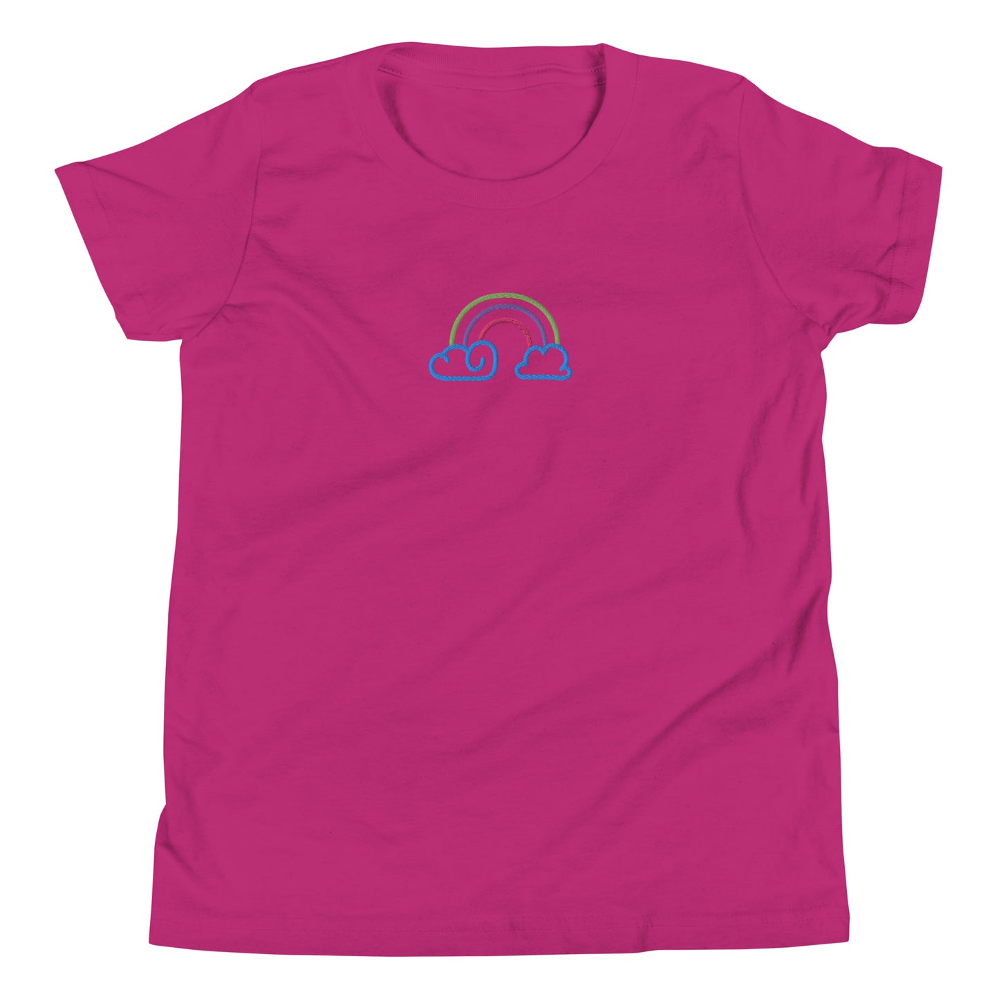 Rainbow Embroidered Youth Short Sleeve T-Shirt