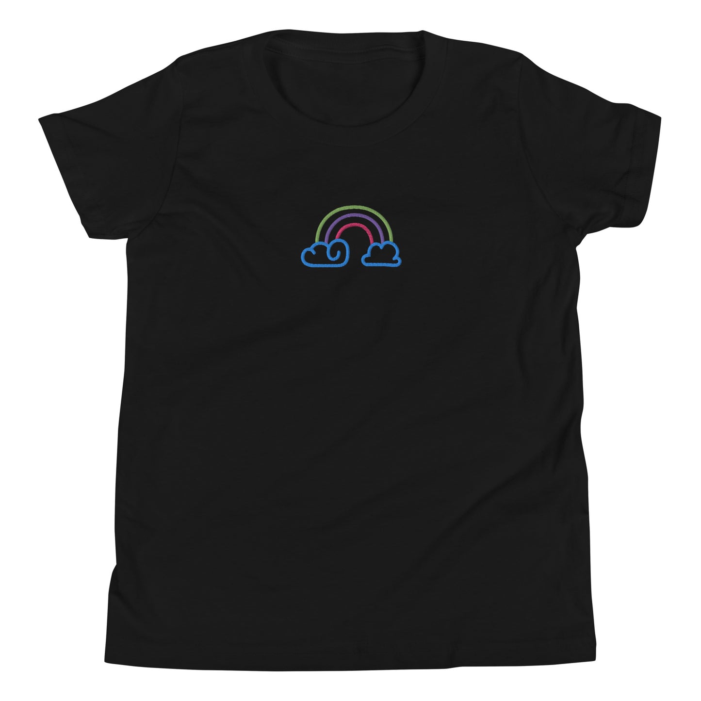 Rainbow Embroidered Youth Short Sleeve T-Shirt