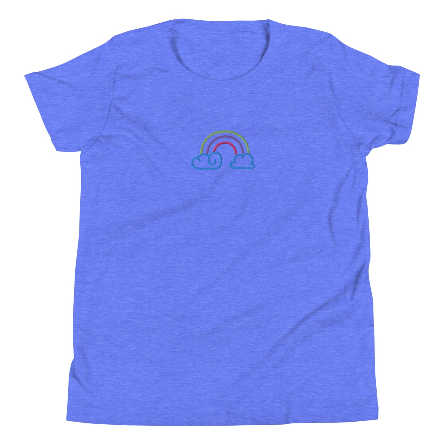 Rainbow Embroidered Youth Short Sleeve T-Shirt