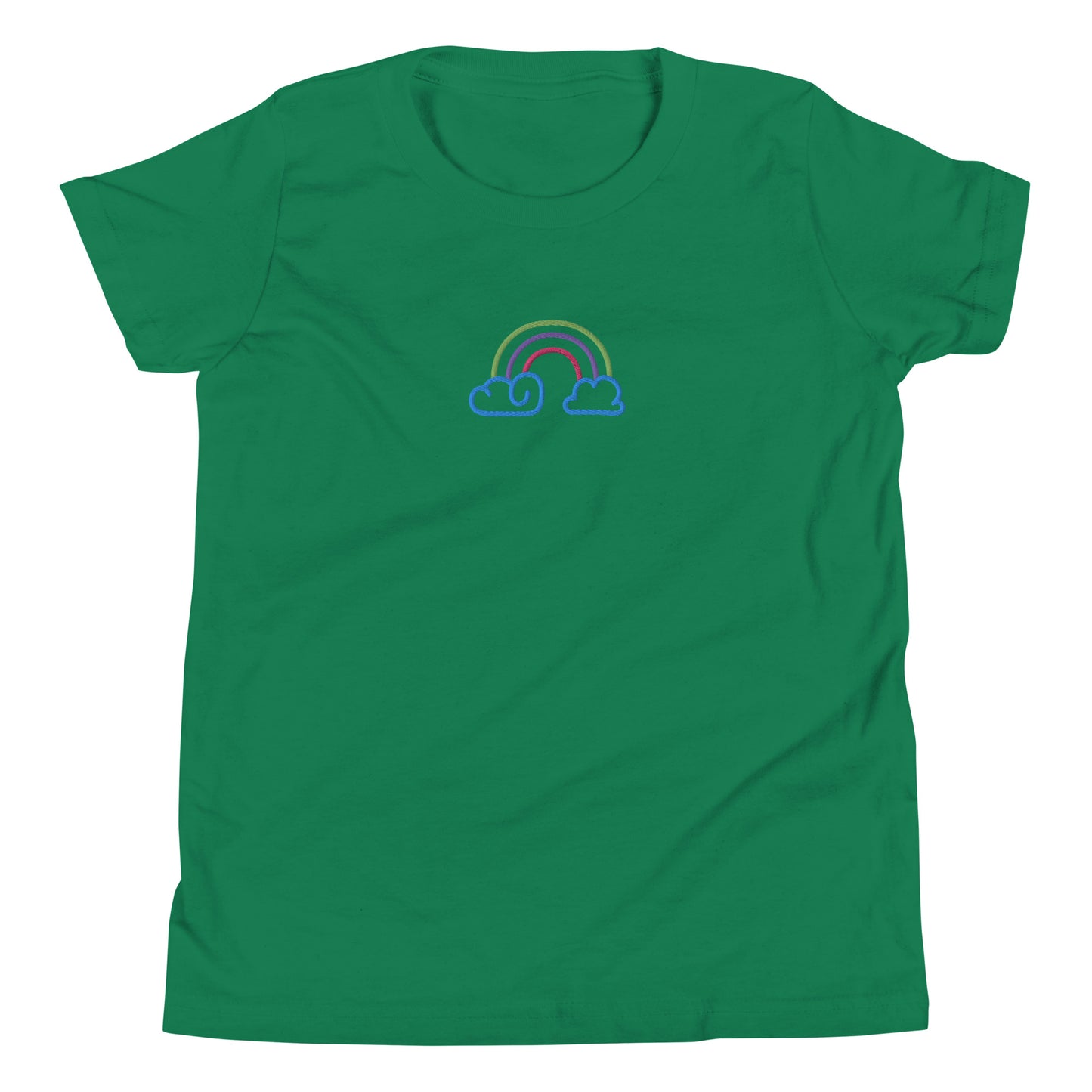 Rainbow Embroidered Youth Short Sleeve T-Shirt