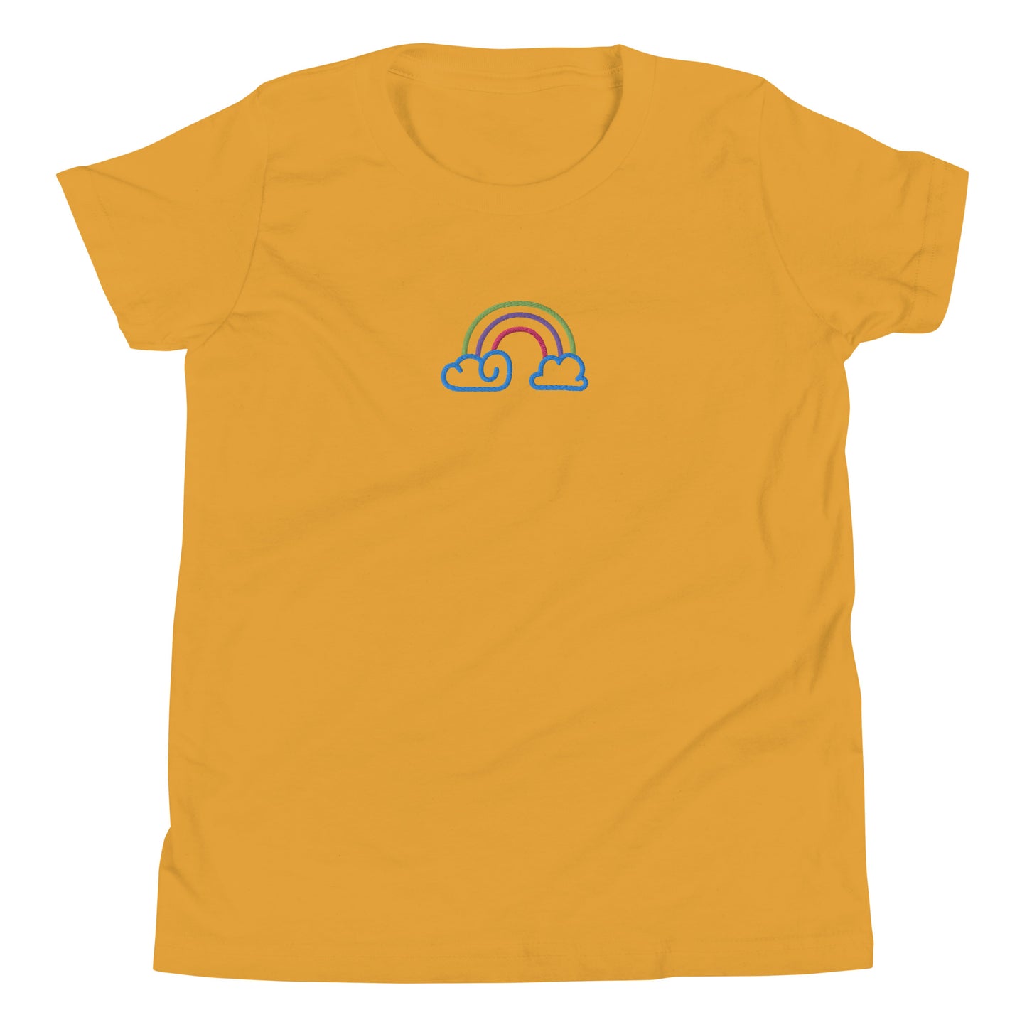 Rainbow Embroidered Youth Short Sleeve T-Shirt