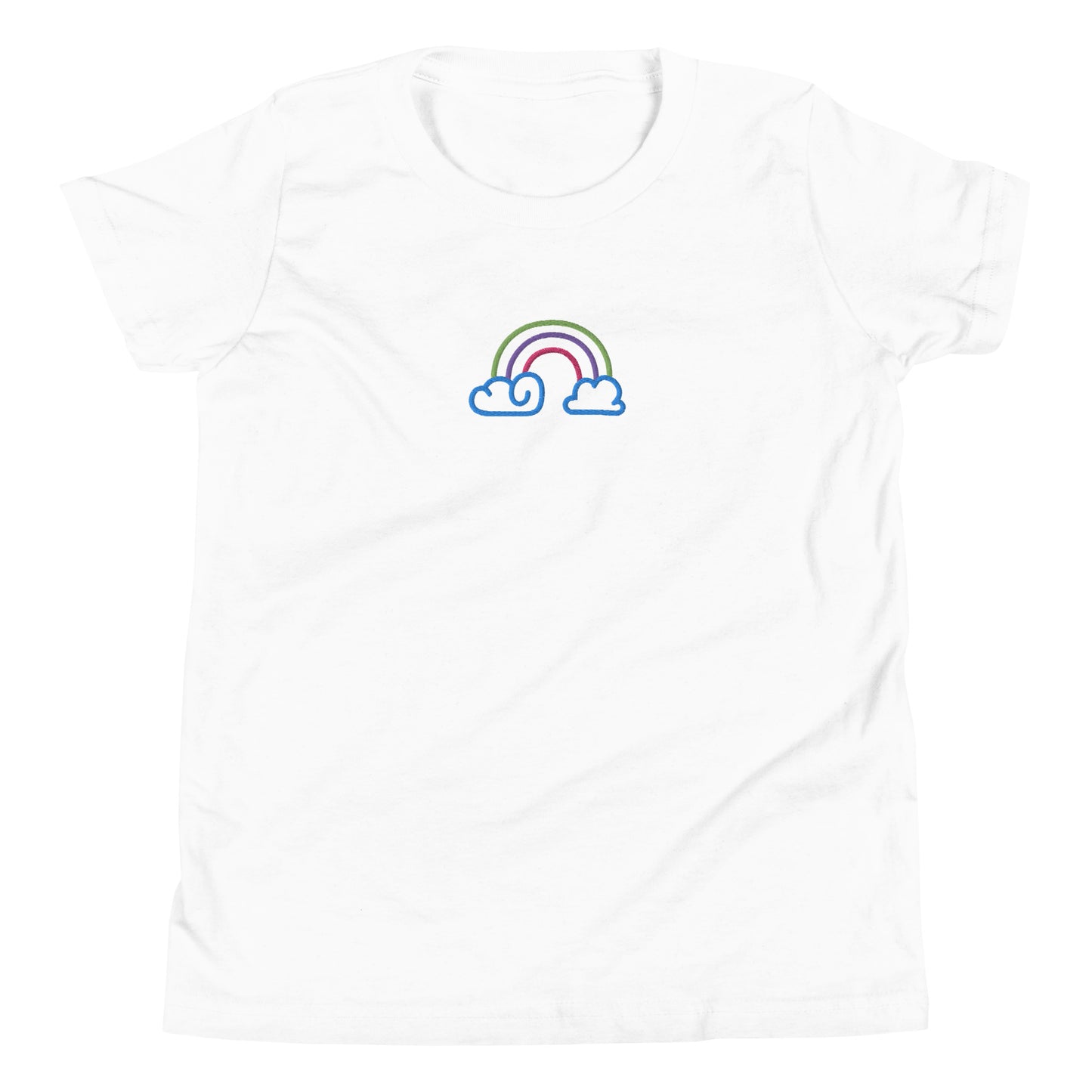 Rainbow Embroidered Youth Short Sleeve T-Shirt