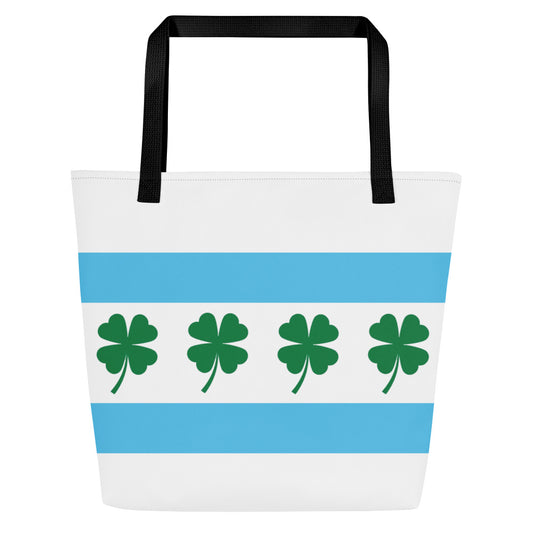 Chi-rish flag All-Over Print Large Tote Bag