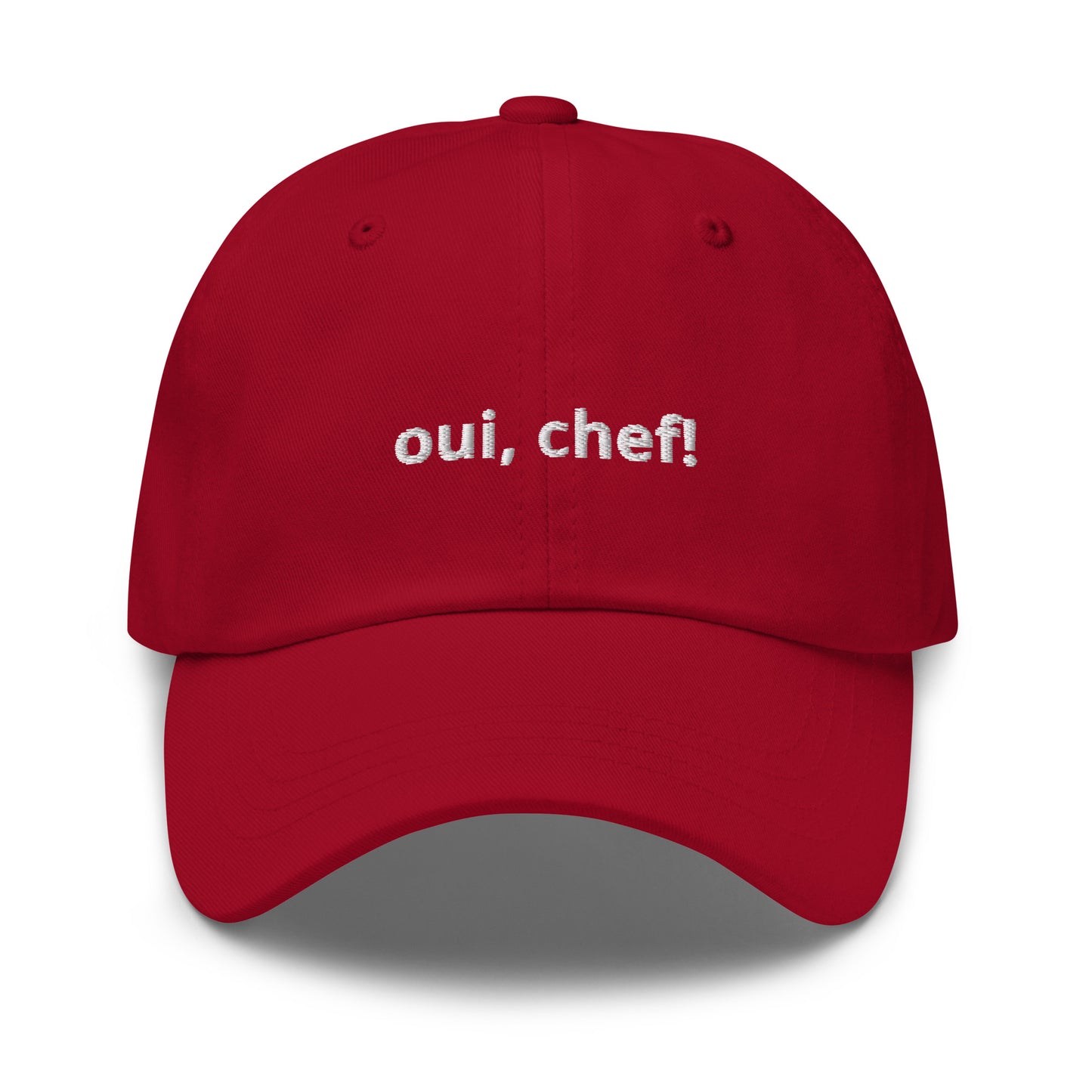 “oui, chef!” Embroidered Baseball Hat