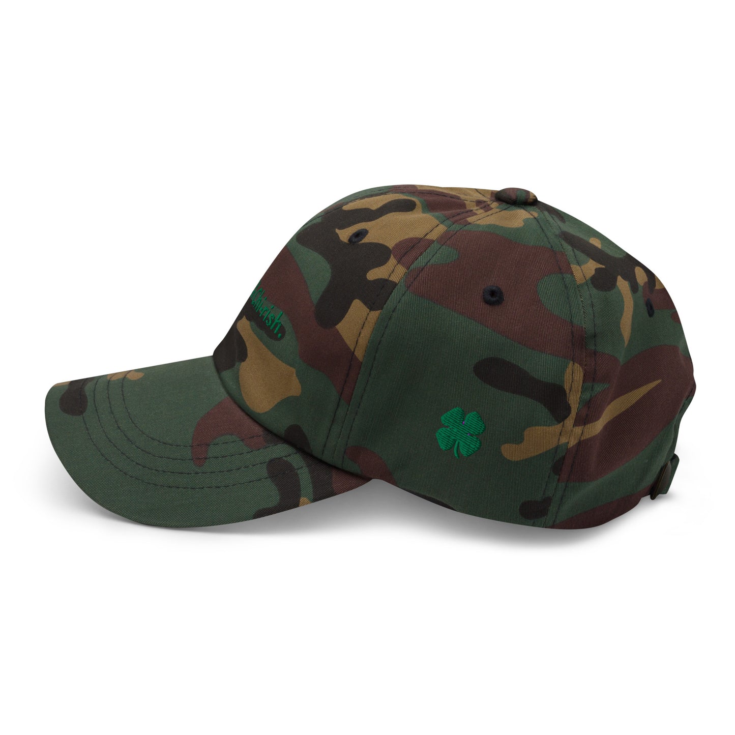 “100% Chi-rish.” & Shamrock Embroidered Baseball Hat