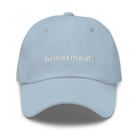 “bridesmaid.” Embroidered Baseball Hat