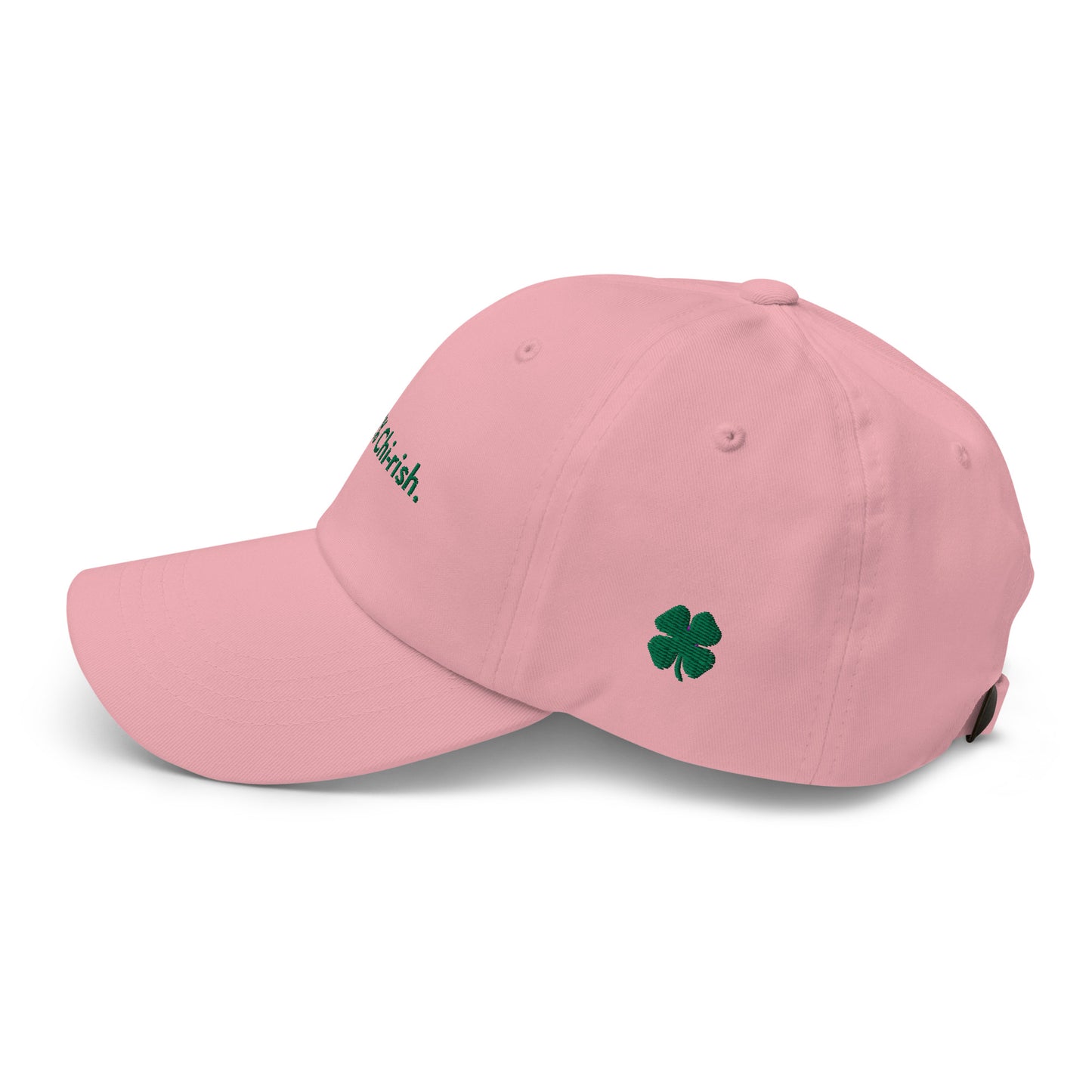 “100% Chi-rish.” & Shamrock Embroidered Baseball Hat