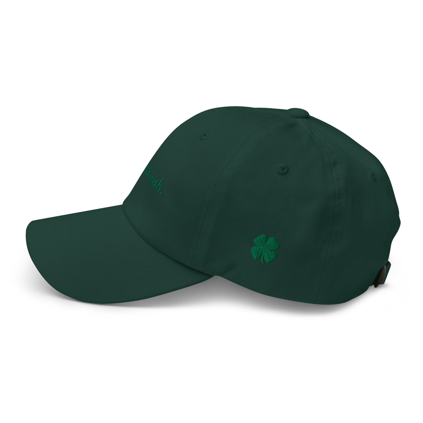 “100% Chi-rish.” & Shamrock Embroidered Baseball Hat