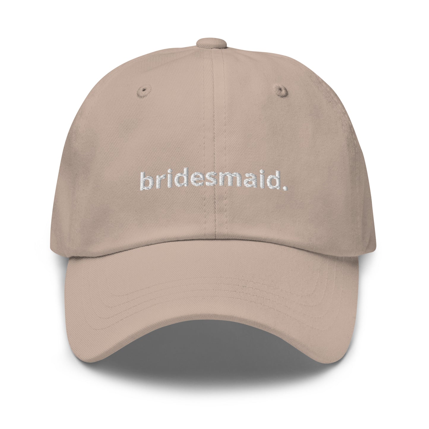“bridesmaid.” Embroidered Baseball Hat