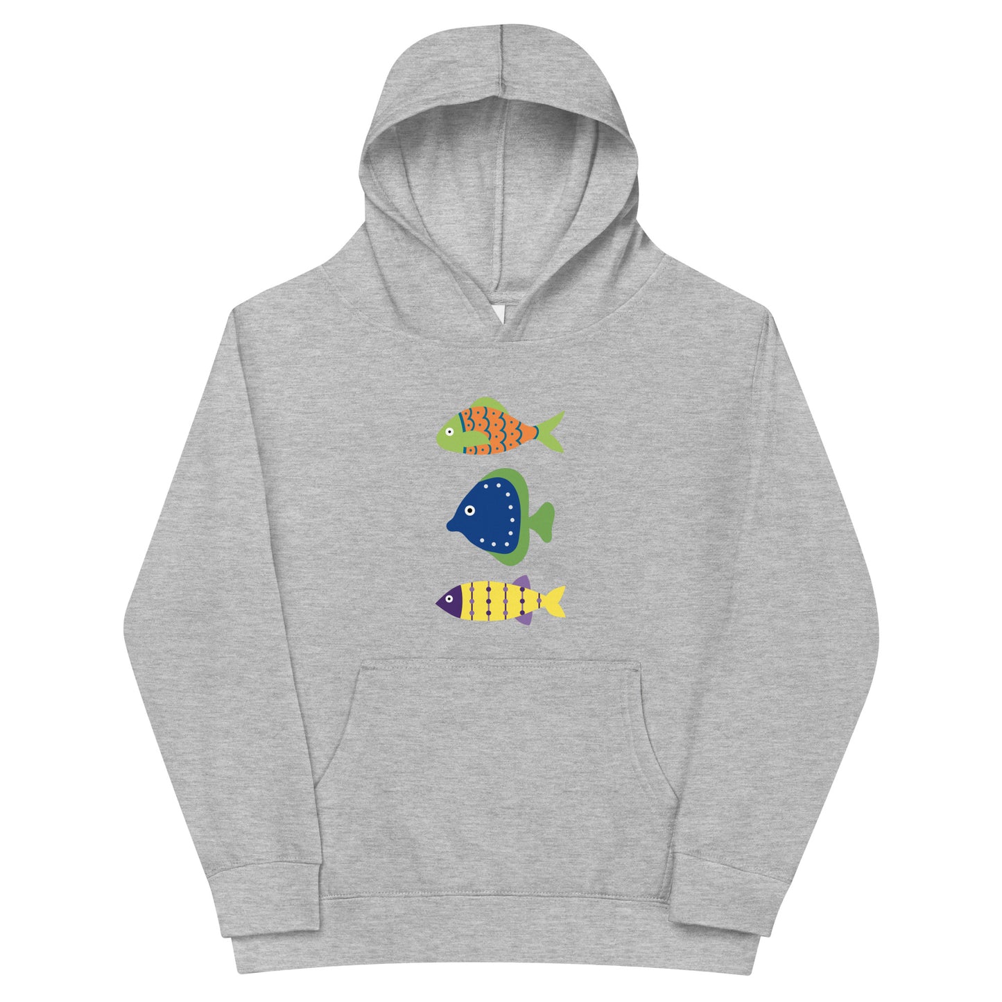 3 Fishes Printed Kids fleece hoodie