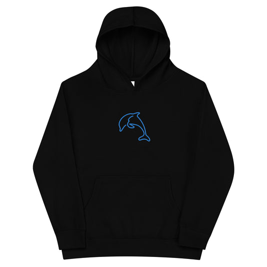 Dolphin Embroidered Kids fleece hoodie