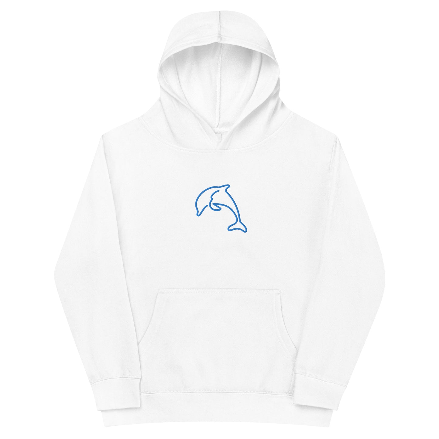 Dolphin Embroidered Kids fleece hoodie