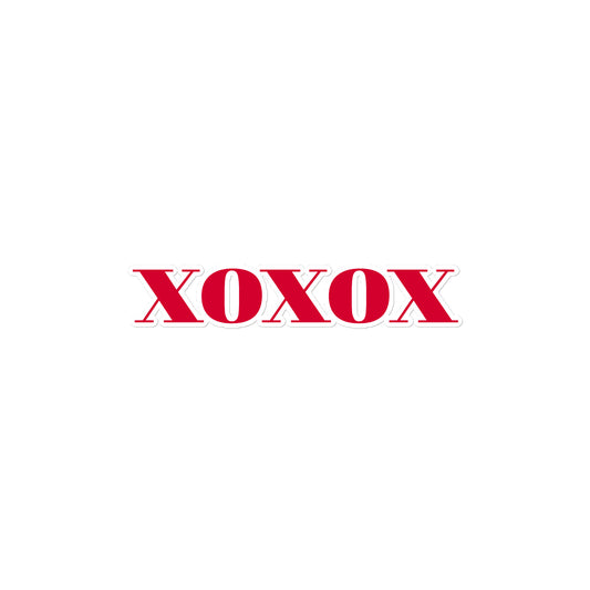 “xoxox” Large Bubble-free stickers