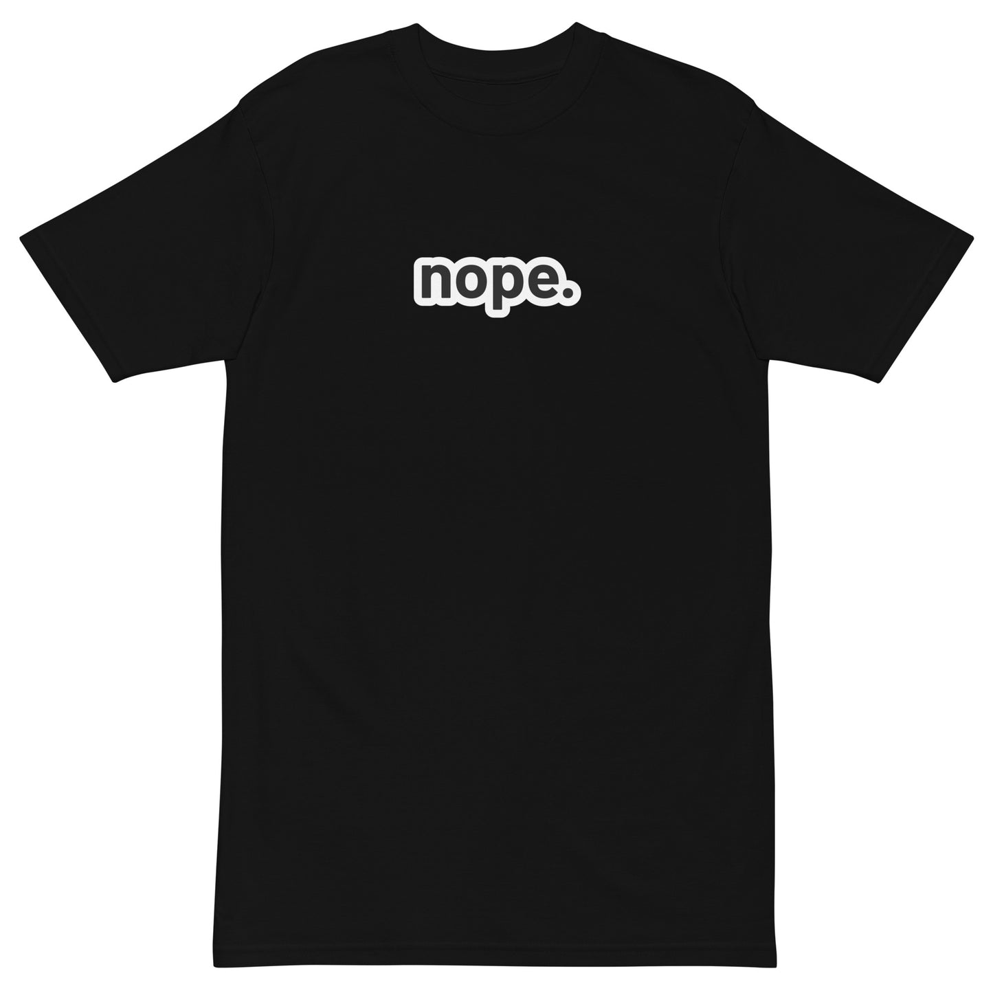 “nope” outlined Embroidered Men’s premium heavyweight tee