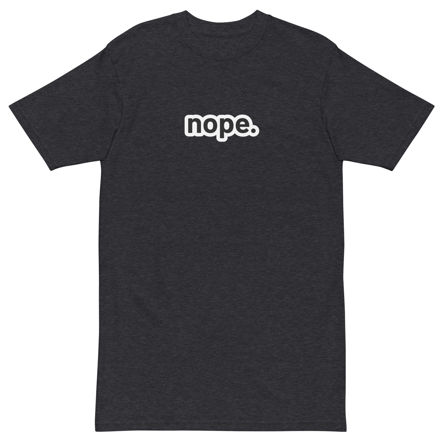 “nope” outlined Embroidered Men’s premium heavyweight tee