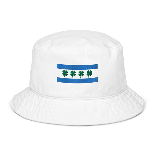 Chi-rish flag Embroidered Organic bucket hat