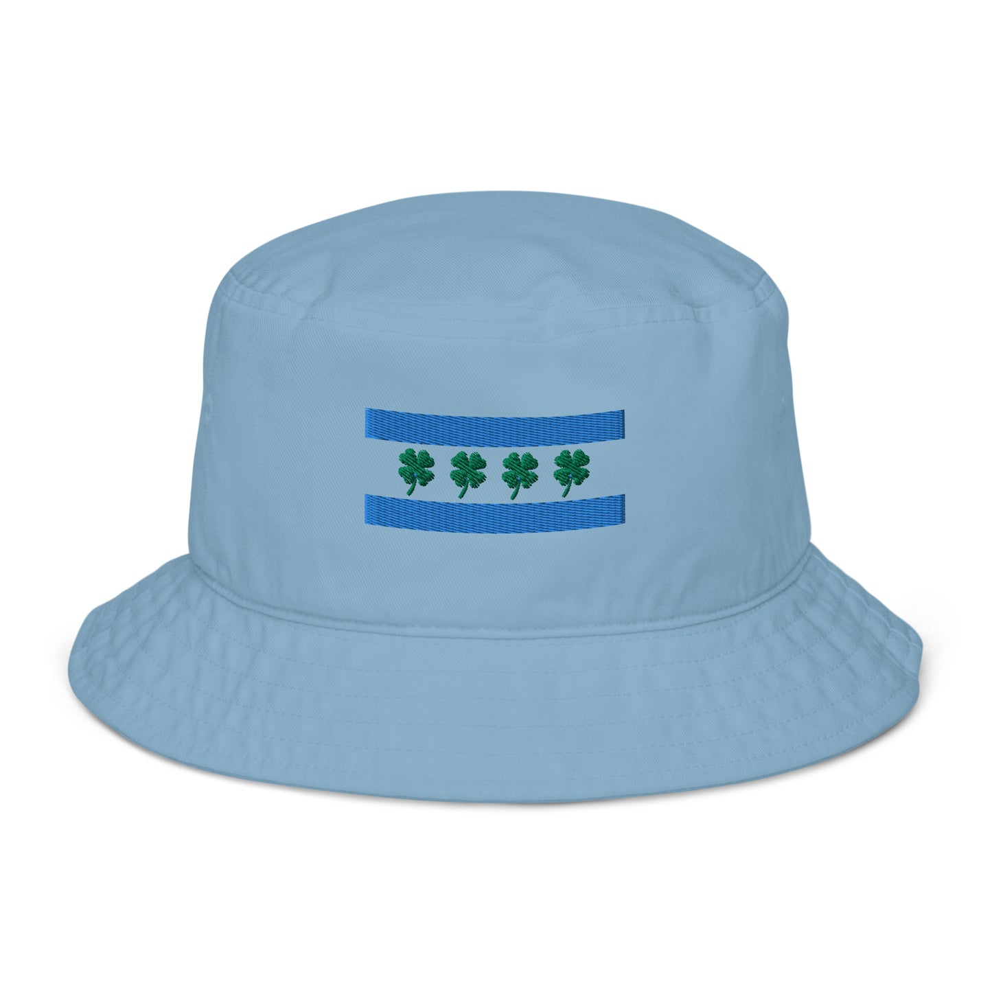 Chi-rish flag Embroidered Organic bucket hat
