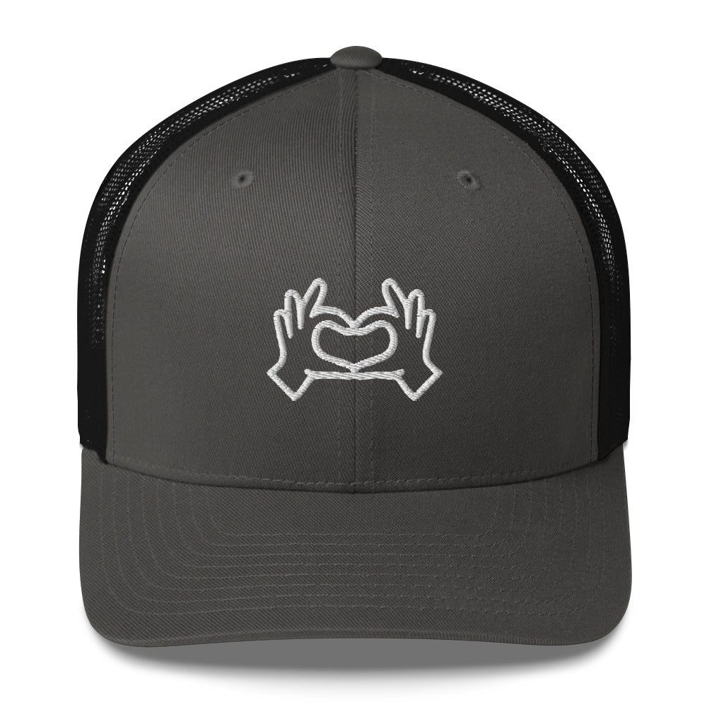 Heart Hands Embroidered Trucker Cap