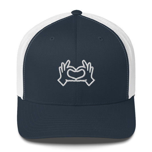 Heart Hands Embroidered Trucker Cap