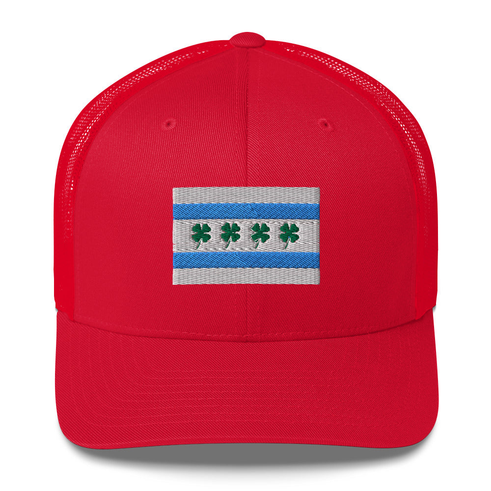 “Chi-rish.” Flag Embroidered Trucker Cap