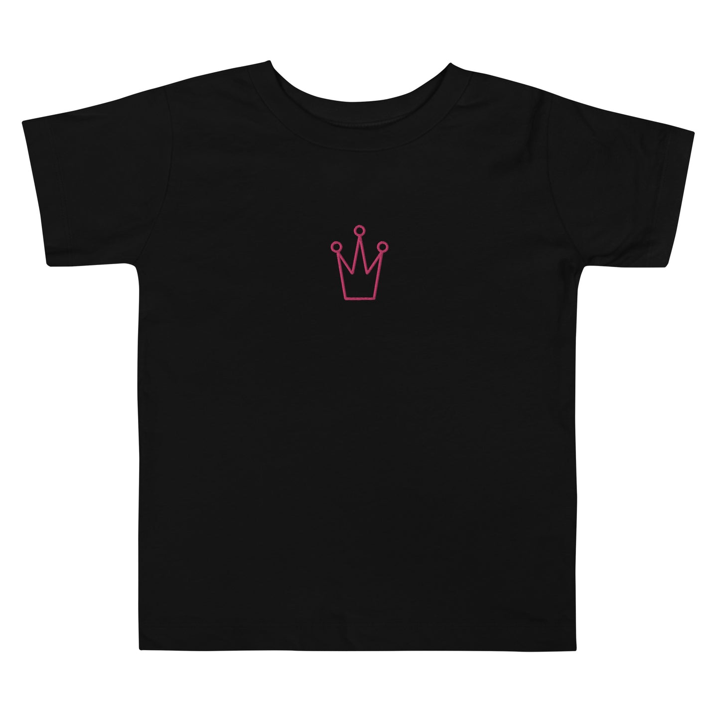 Pink Crown Embroidered Toddler Short Sleeve Tee