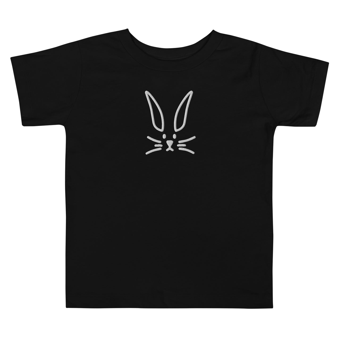 The Hadley Tee - White Bunny Face Embroidered Toddler Short Sleeve