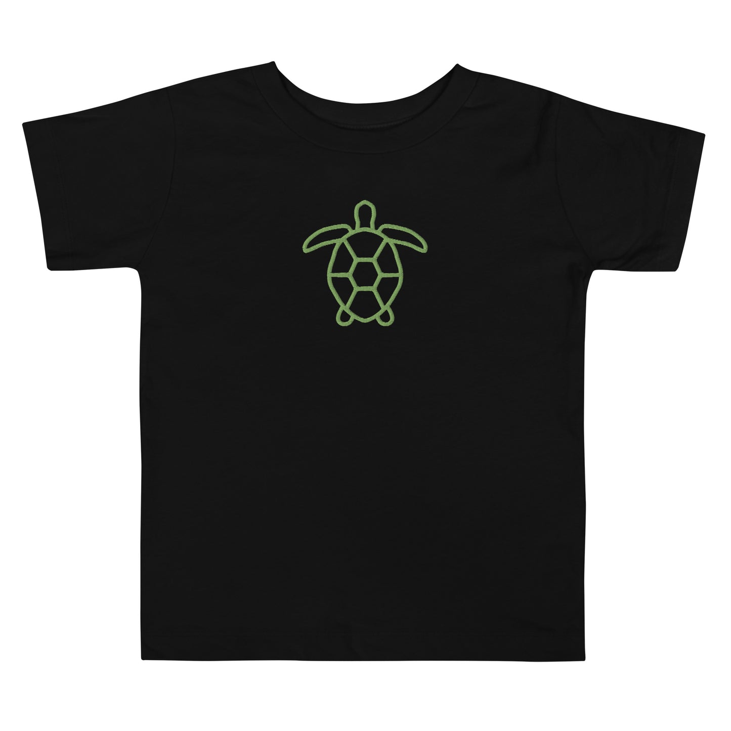 Turtle Embroidered Toddler Short Sleeve Tee