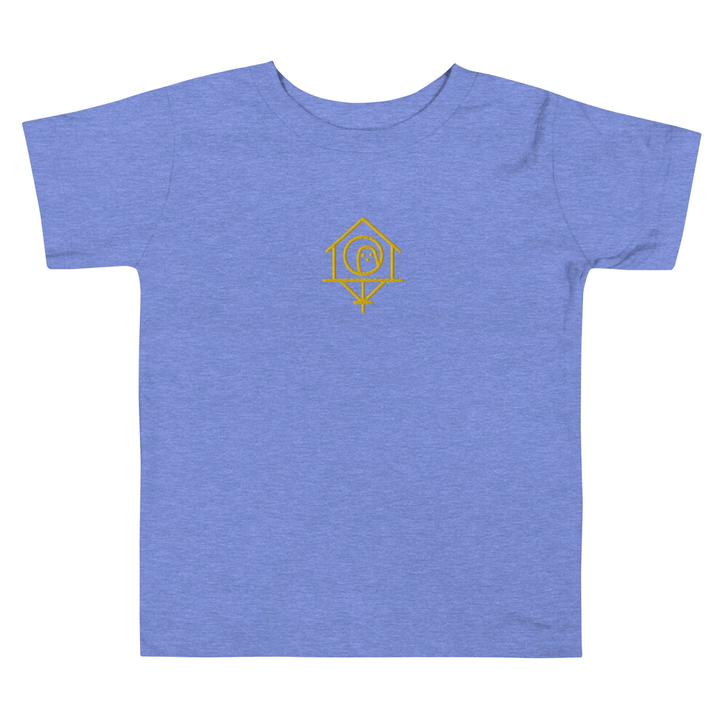 Yellow Birdhouse Embroidered Toddler Short Sleeve Tee