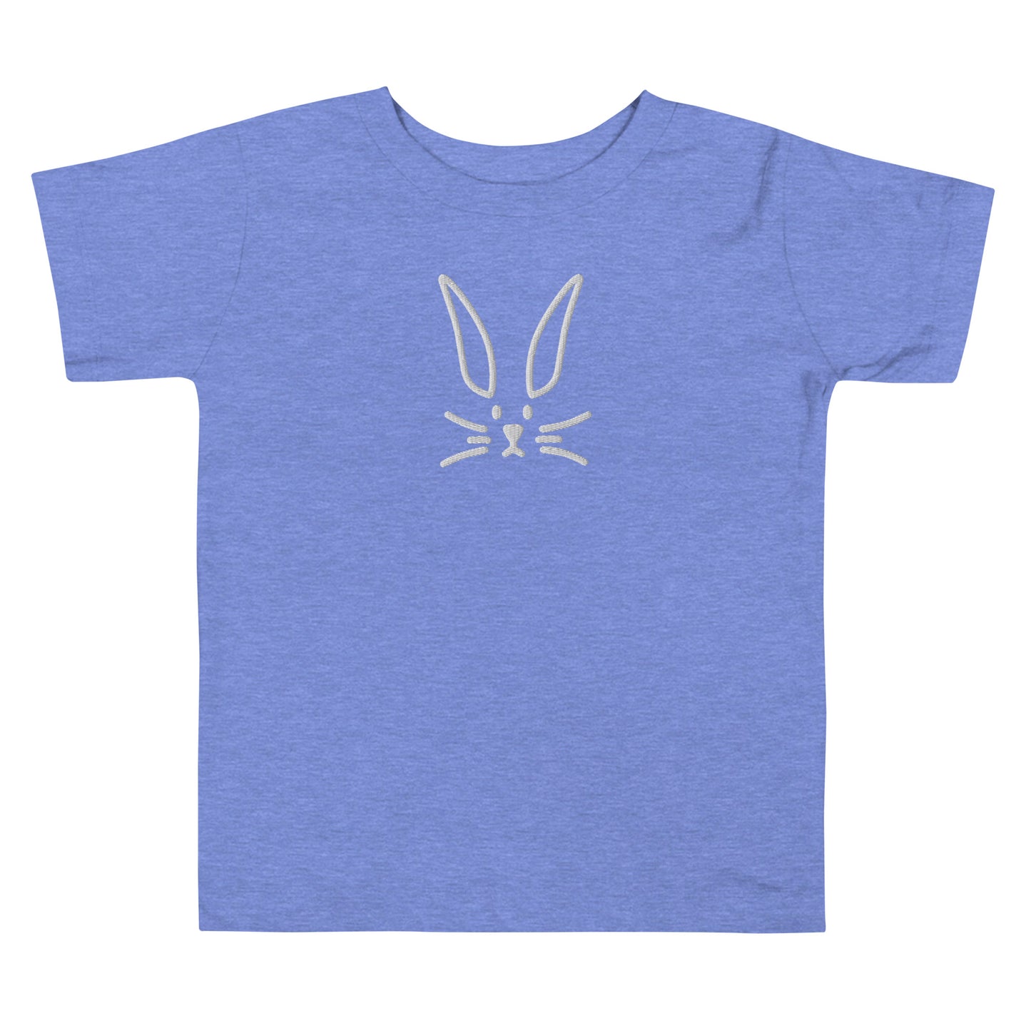 The Hadley Tee - White Bunny Face Embroidered Toddler Short Sleeve