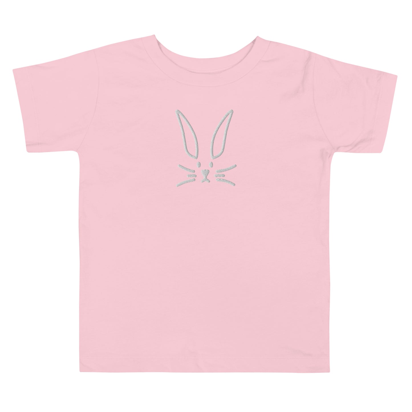 The Hadley Tee - White Bunny Face Embroidered Toddler Short Sleeve