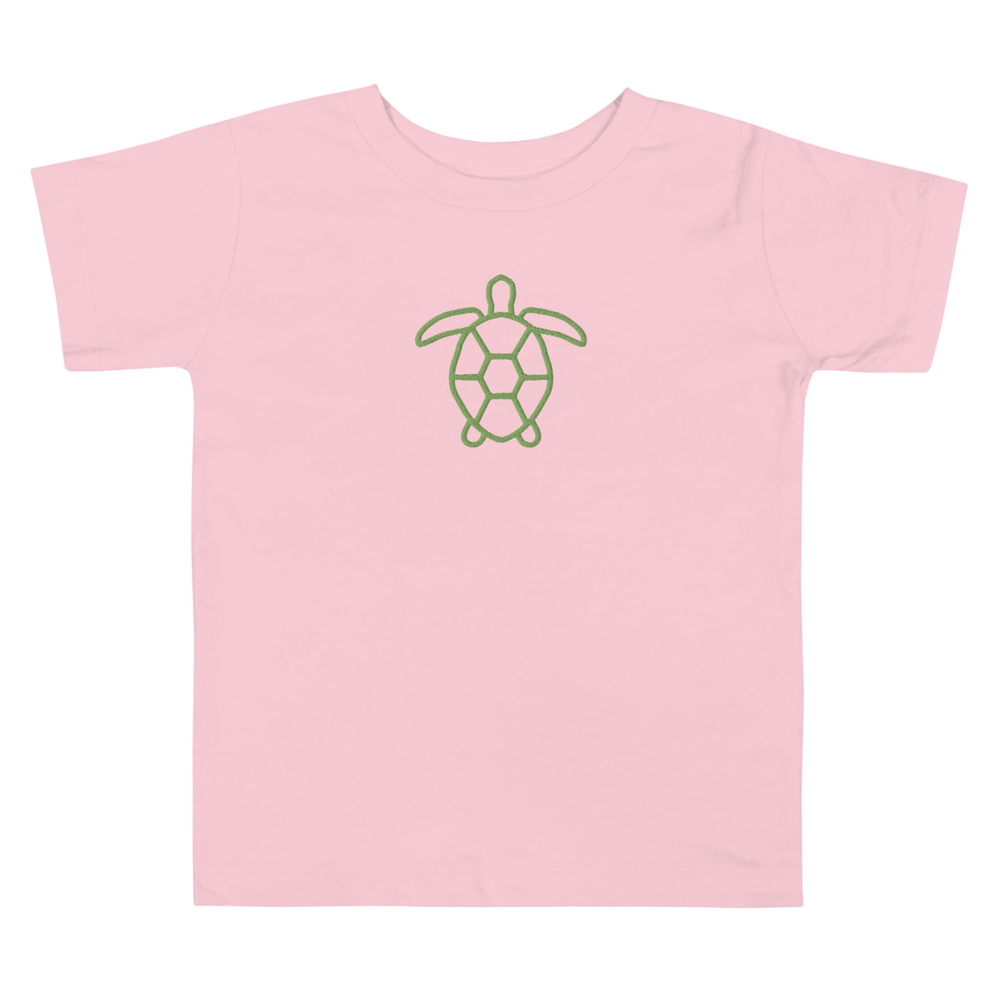 Turtle Embroidered Toddler Short Sleeve Tee