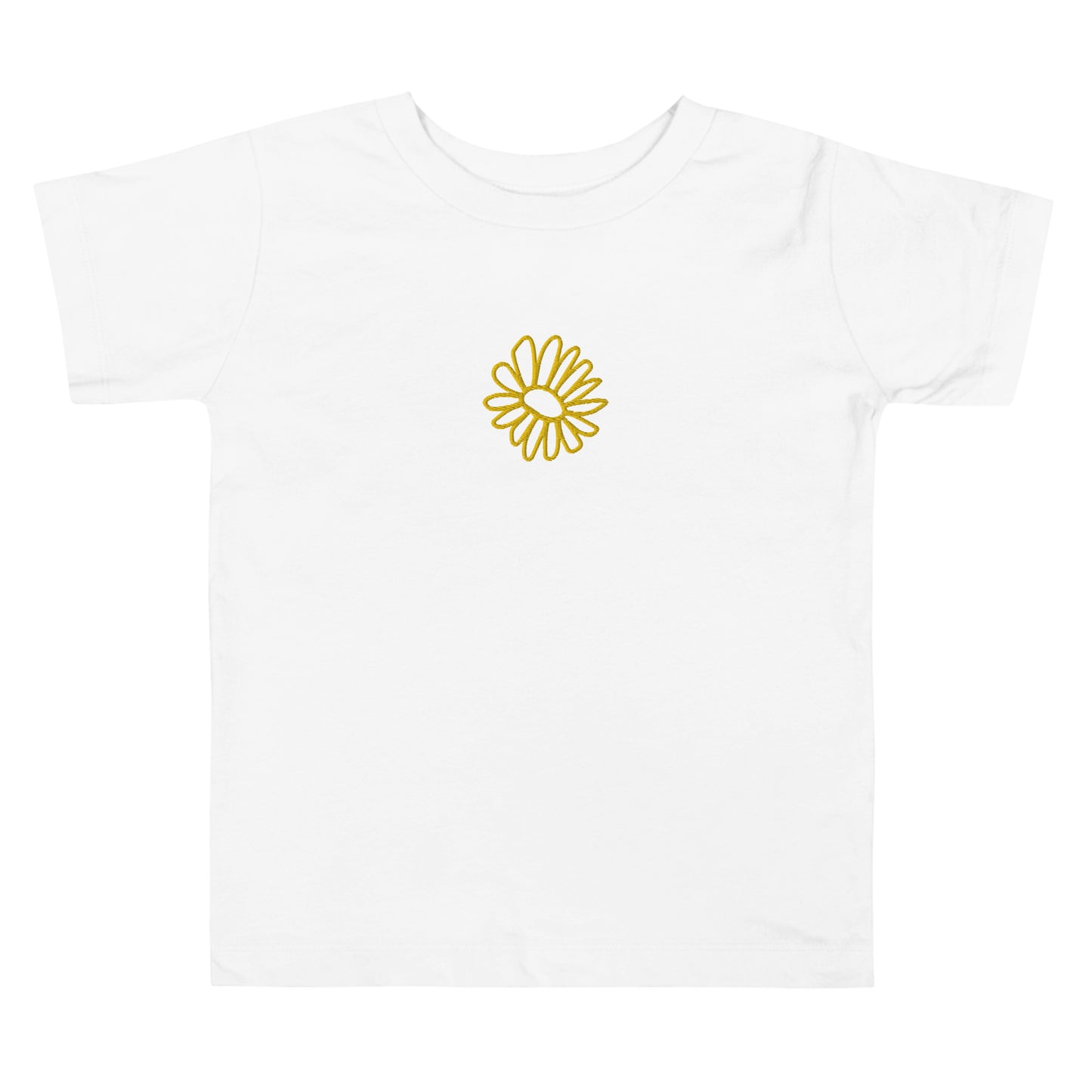 Sunflower Embroidered Toddler Short Sleeve Tee