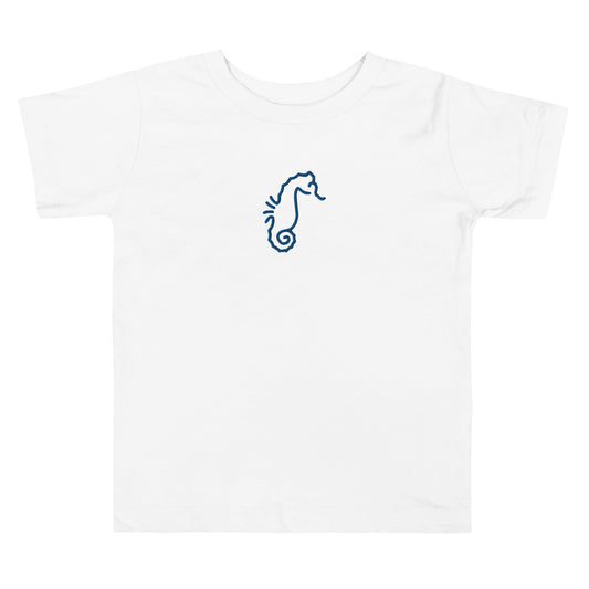 Royal Seahorse Embroidered Toddler Short Sleeve Tee