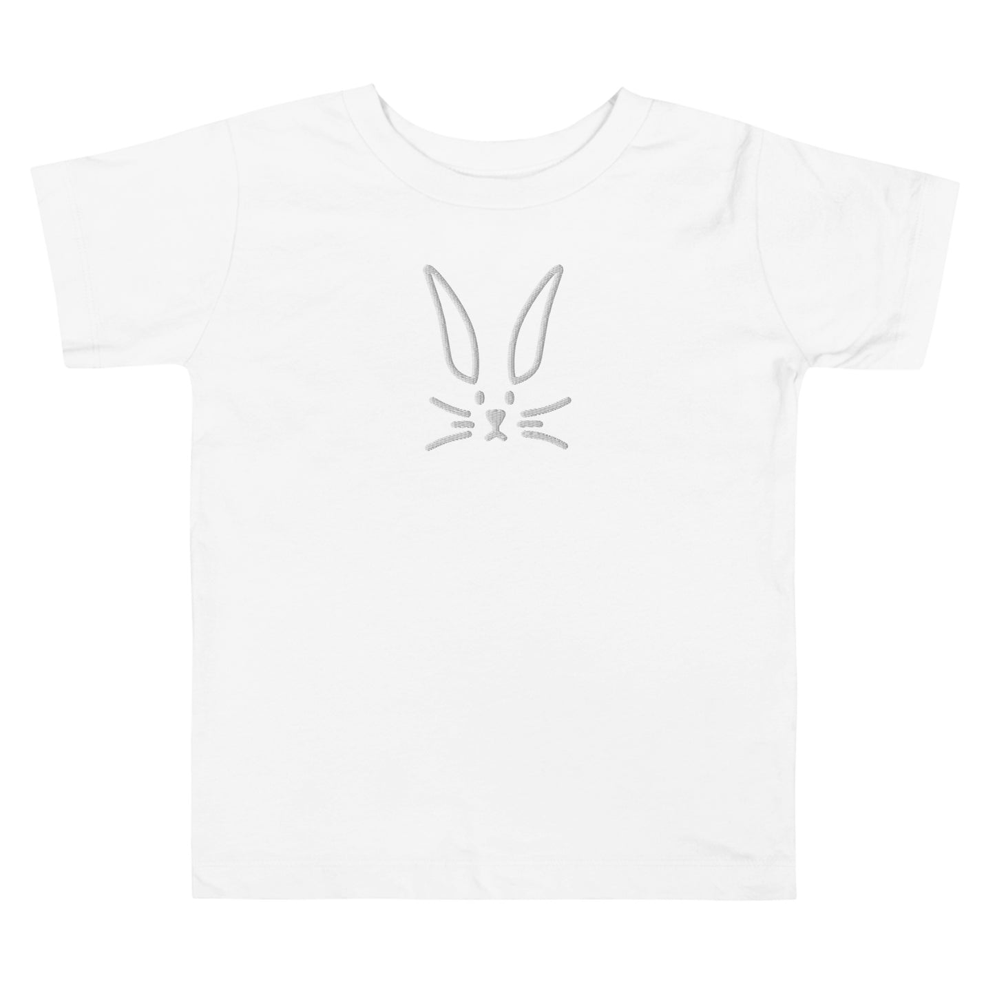 The Hadley Tee - White Bunny Face Embroidered Toddler Short Sleeve