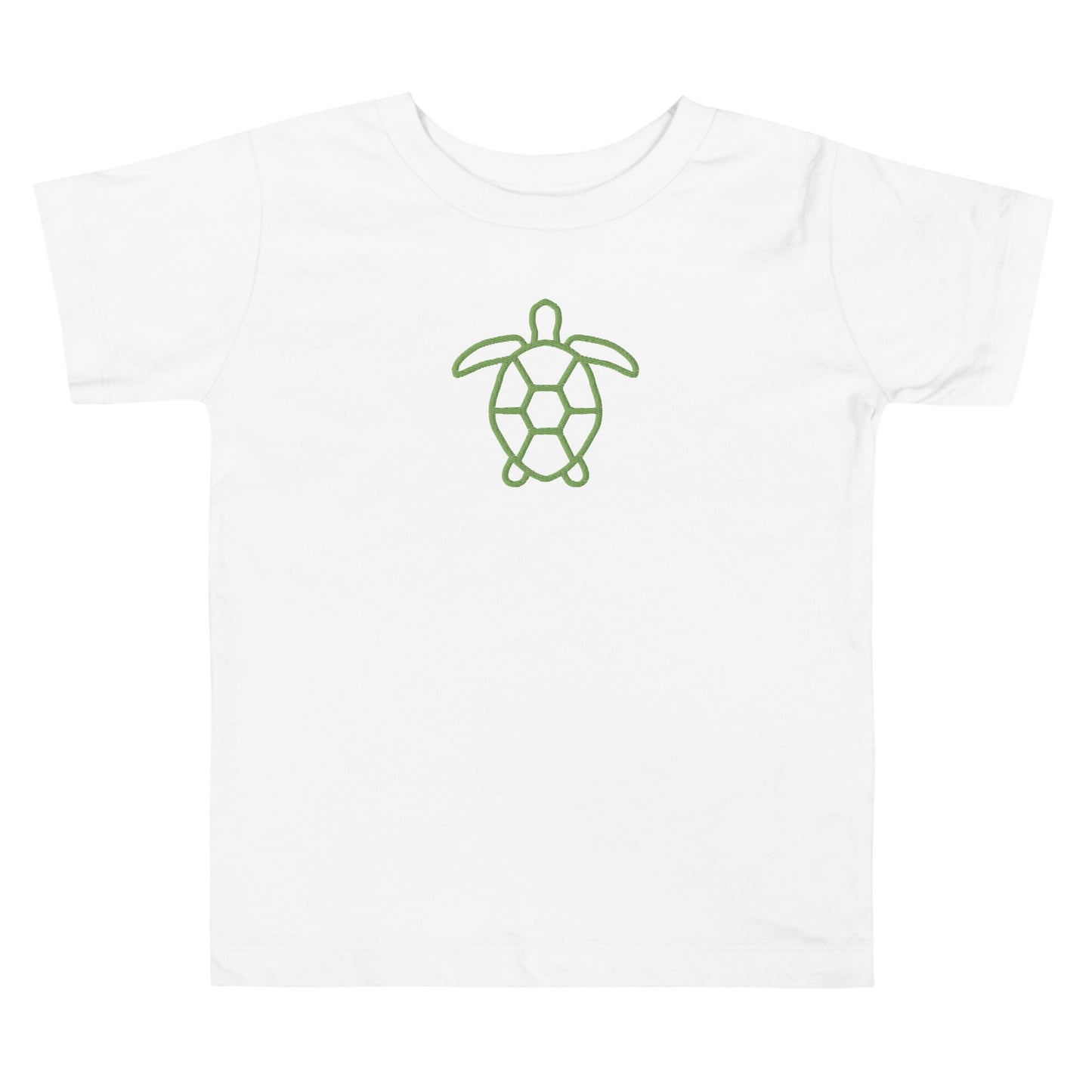 Turtle Embroidered Toddler Short Sleeve Tee