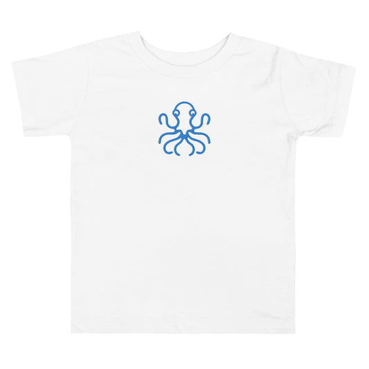 Octopus Embroidered Toddler Short Sleeve Tee