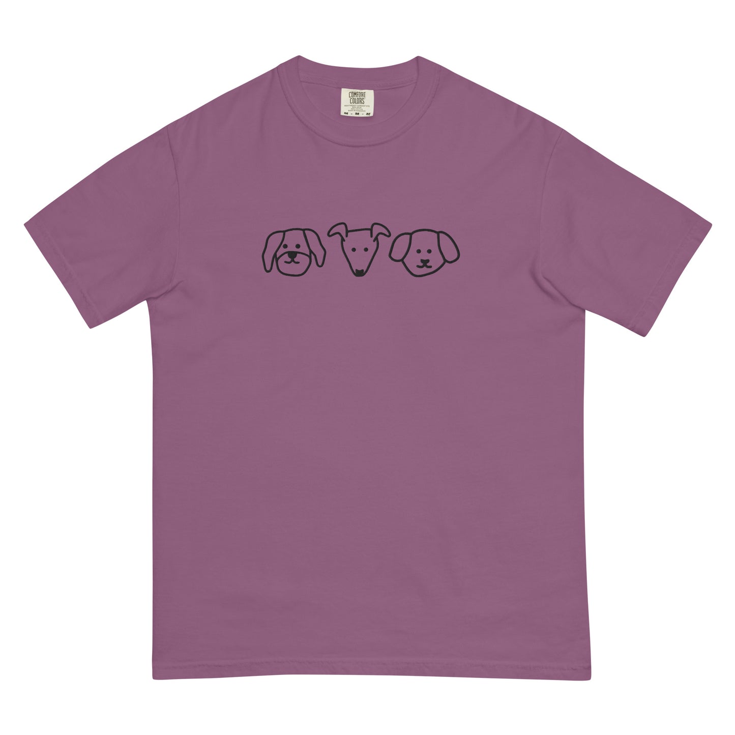 Dogs! Embroidered Unisex garment-dyed heavyweight t-shirt