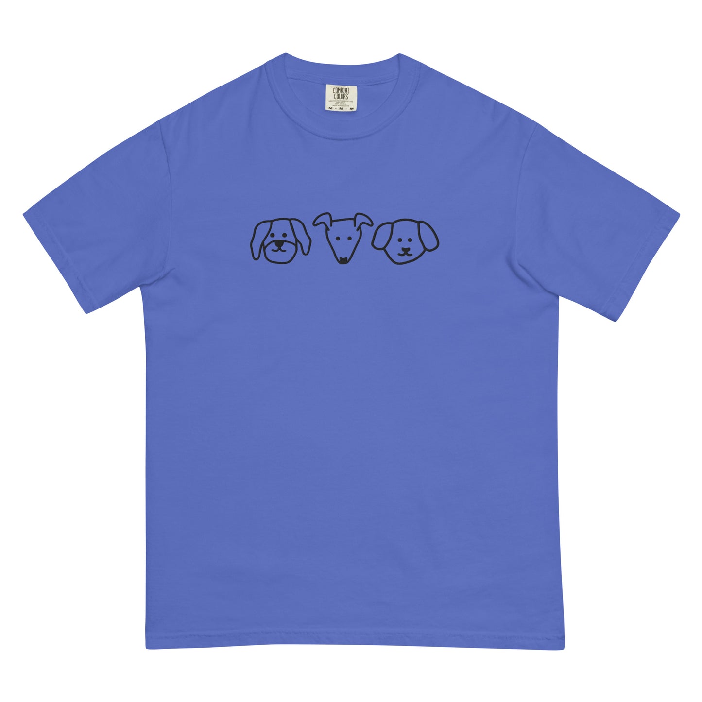 Dogs! Embroidered Unisex garment-dyed heavyweight t-shirt