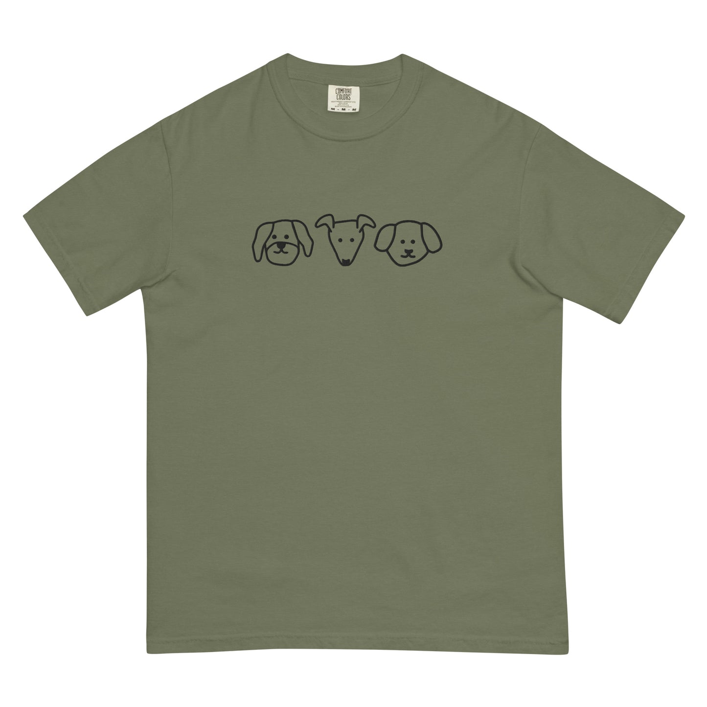 Dogs! Embroidered Unisex garment-dyed heavyweight t-shirt