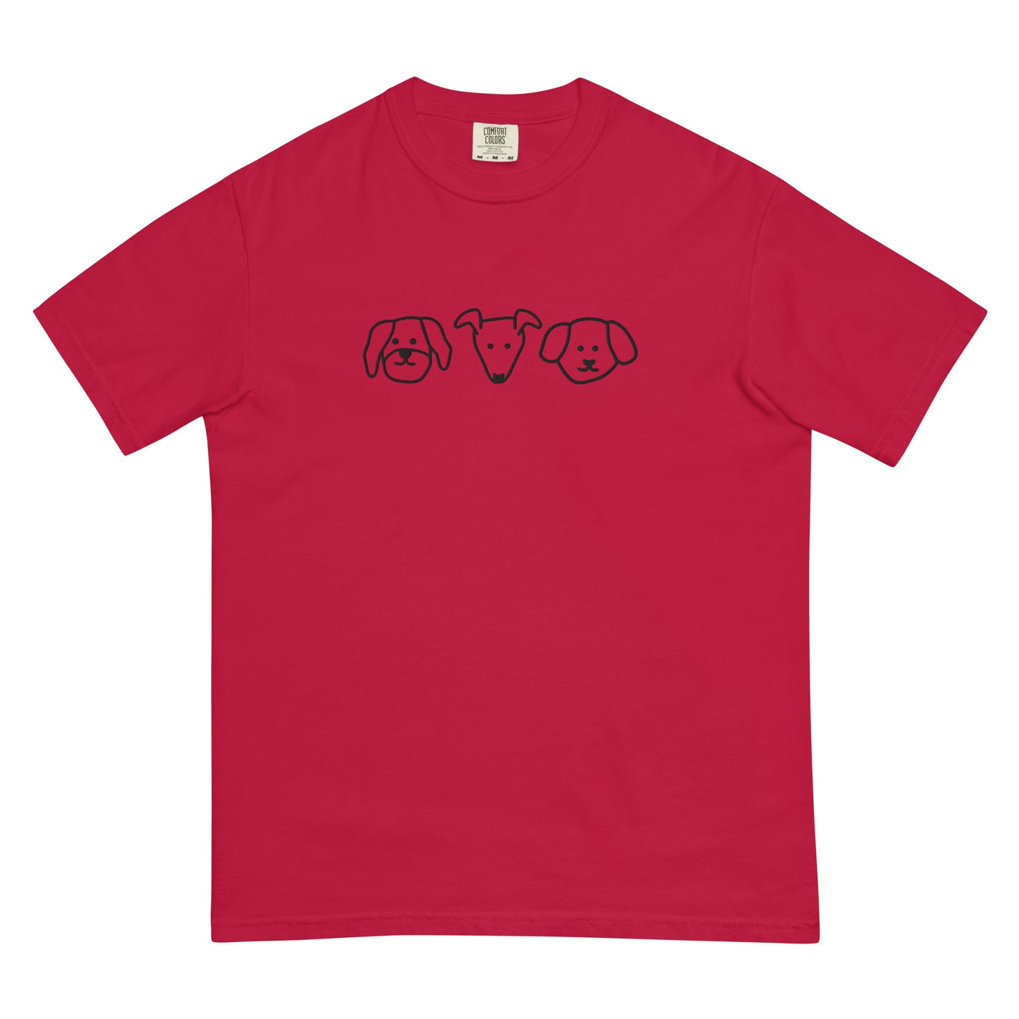 Dogs! Embroidered Unisex garment-dyed heavyweight t-shirt