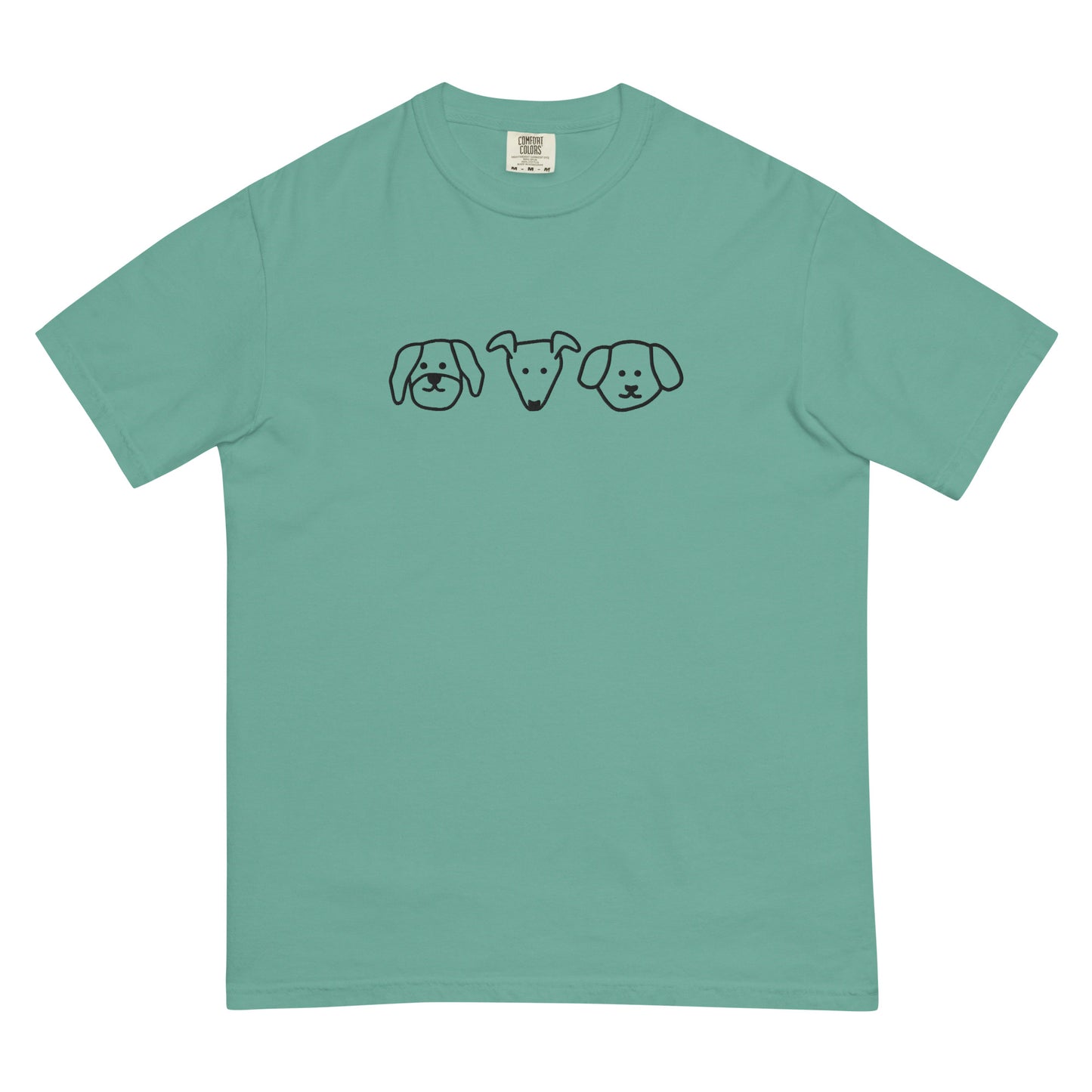 Dogs! Embroidered Unisex garment-dyed heavyweight t-shirt