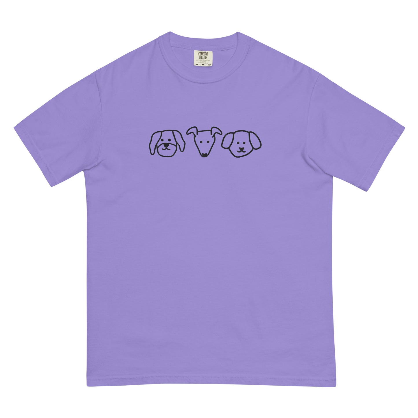 Dogs! Embroidered Unisex garment-dyed heavyweight t-shirt