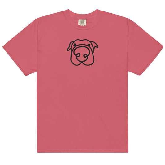 Dog! Embroidered Unisex garment-dyed heavyweight t-shirt