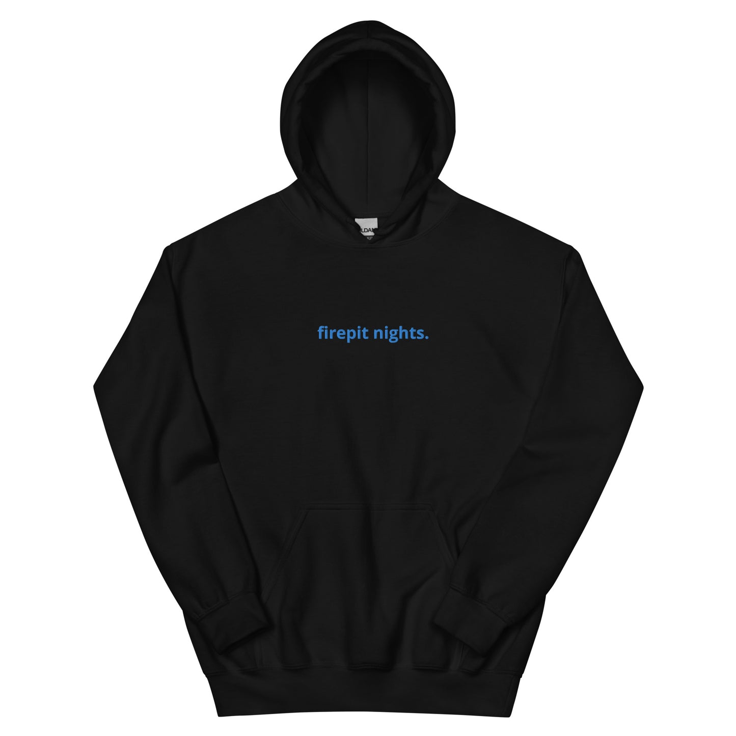 “firepit nights.” Embroidered Unisex Hoodie