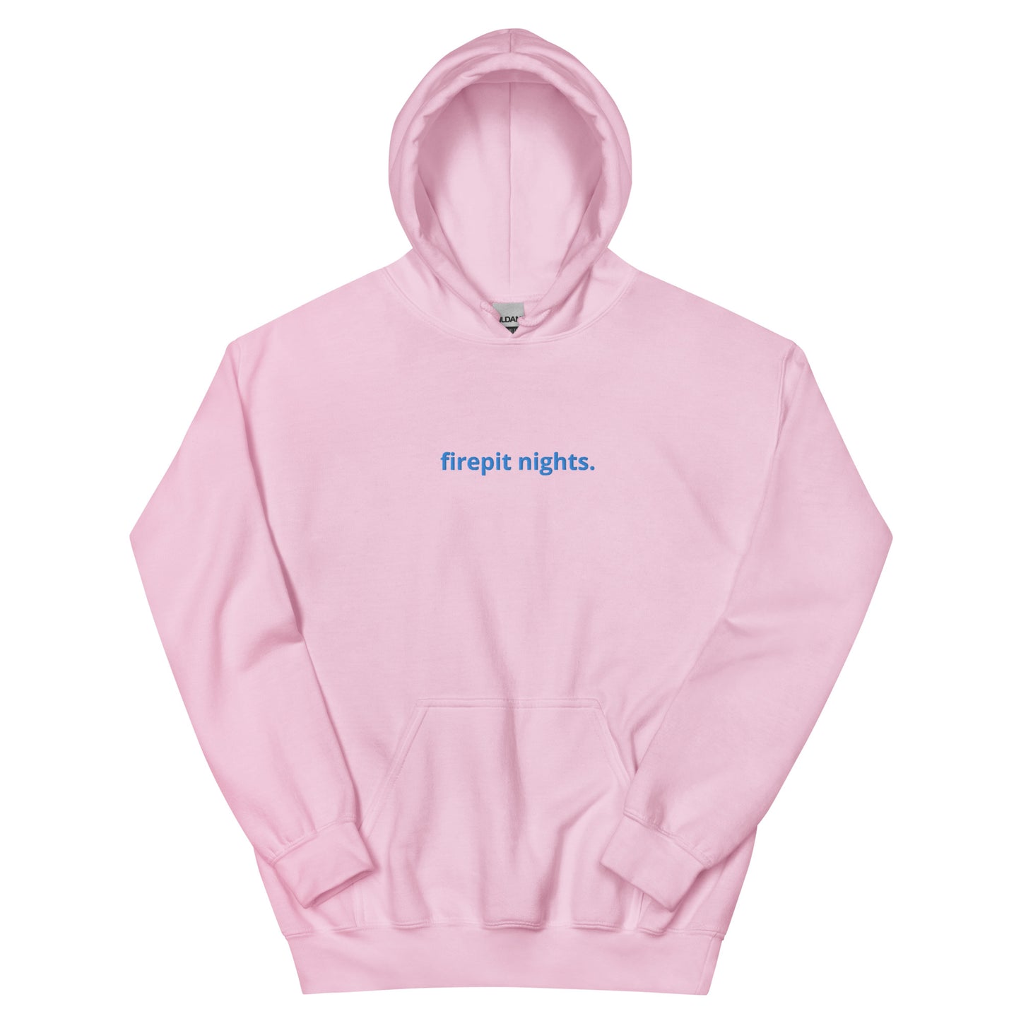 “firepit nights.” Embroidered Unisex Hoodie