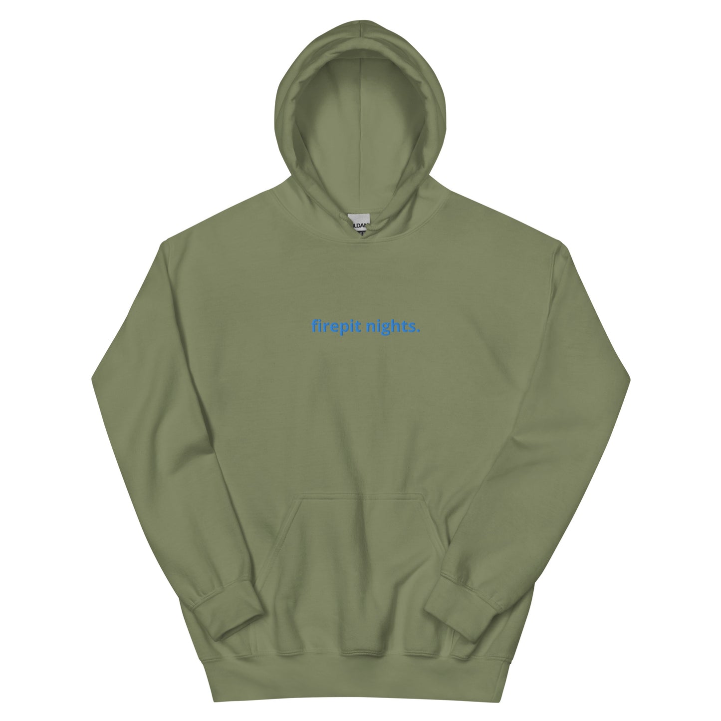 “firepit nights.” Embroidered Unisex Hoodie