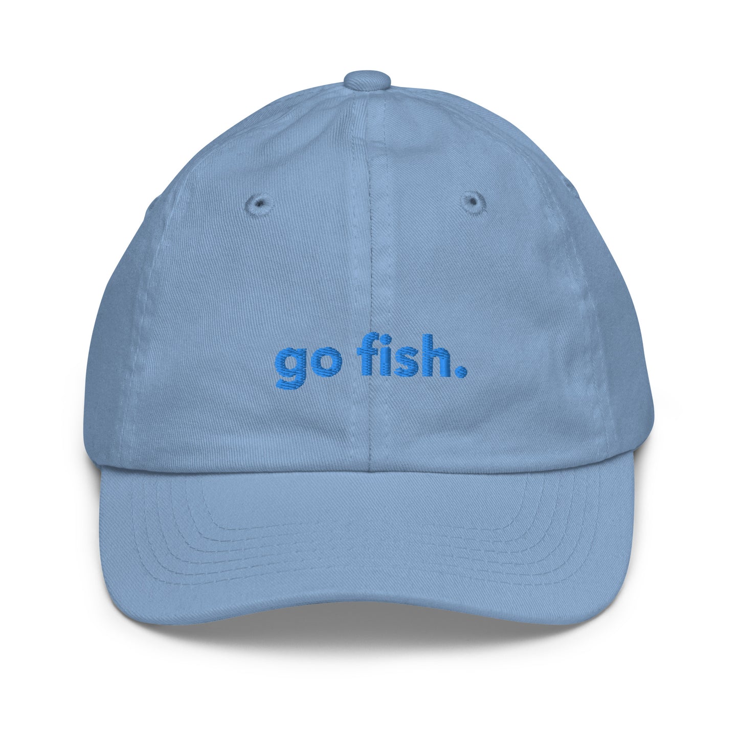 “go fish.” & School of fishes Embroidered Youth Baseball Cap